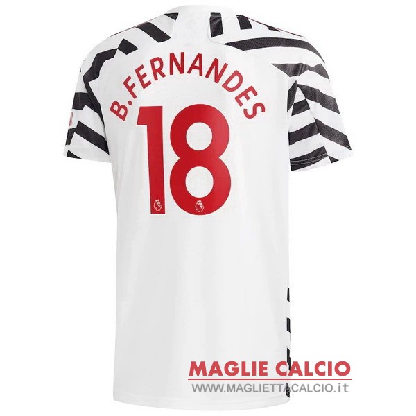 nuova maglietta manchester united 2020-2021 b.fernandes 18 terza